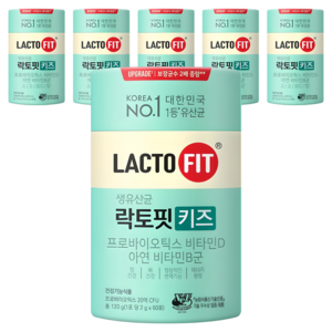 락토핏 키즈 유산균, 60회분, 120g, 6개