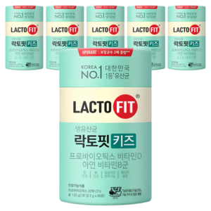 락토핏 키즈 유산균, 60회분, 120g, 6개