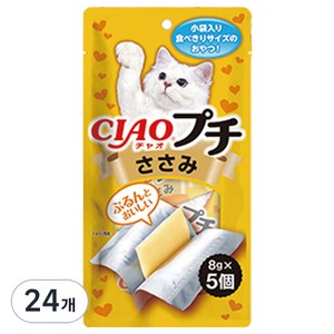 챠오츄르 이나바 고양이 쁘띠 사료 5p, 닭가슴살, 40g, 24개