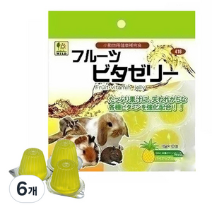 와일드산코 소동물 과일비타 젤리 418 간식 10p, 160g, 6개