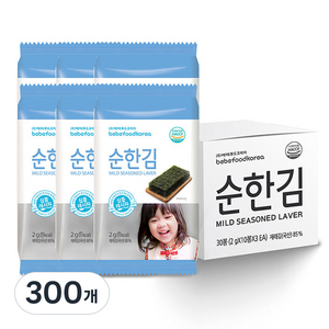 베베푸드 순한김, 조미김, 2g, 300개