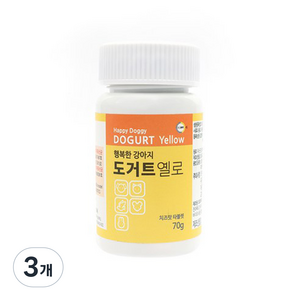 행복한강아지 도거트 옐로 영양제, 장건강/유산균, 70g, 3개