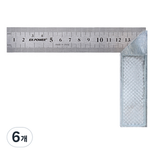 이엑스파워 아연 직각자 150mm EHS-150, 6개