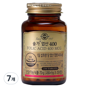 솔가 엽산 400, 250정, 7개