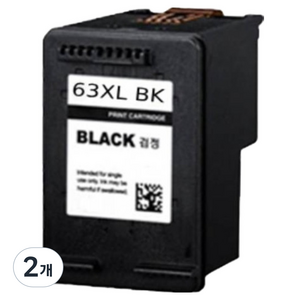 우리네 HP 2130 프린터 호환잉크 HP63XL, 검정, 2개