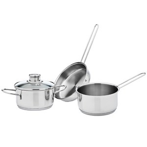 휘슬러 인덕션 스낵냄비 3종 세트, 실버, 스튜팟 14cm + 소스팬 14cm + 프라이팬 16cm, 1세트 골드박스 특가