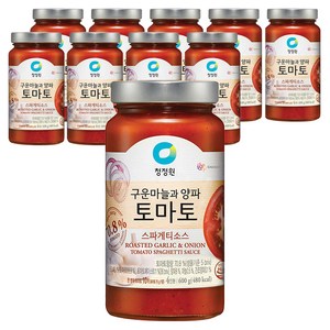 청정원 구운마늘과 양파 토마토 스파게티소스, 600g, 10개