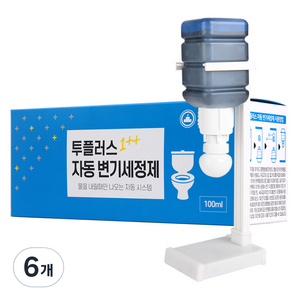 소다스쿨 투플러스 자동 변기세정제, 6개, 100ml