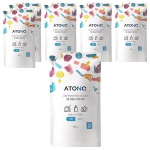 아토앤오투 1종 젖병 & 주방세제 리필 무향, 480g, 6개