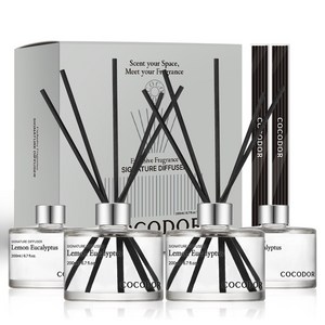 코코도르 시그니처 디퓨저, 레몬유칼립투스, 200ml, 4개