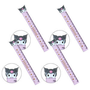 아오이마켓 산리오 쿠로미 마스코트 슬림 자 15cm, 혼합색상, 4개