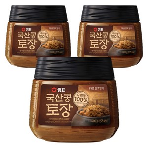 샘표 국산콩 토장, 900g, 3개