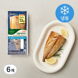 비비고 순살 고등어 구이 (냉동), 6개, 60g