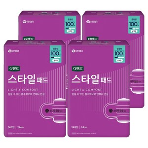 디펜드 스타일 패드 참숯 여성용 중용량, 24개입, 4개