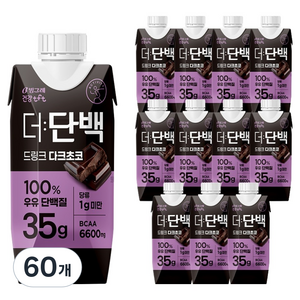 더단백 드링크 다크초코, 330ml, 60개