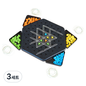 캐스비 트라이앵글체스 두뇌트레이닝게임, 혼합색상, 3세트