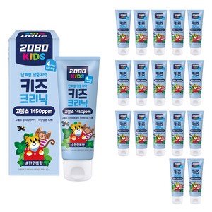 2080 키즈크리닉 4스텝 치약 순한민트향, 80g, 18개