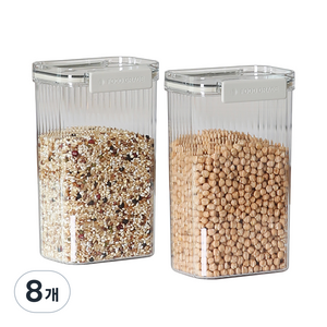 퀴진드마망 투명 냉장고 정리용기 1800ml, 8개, 1개입