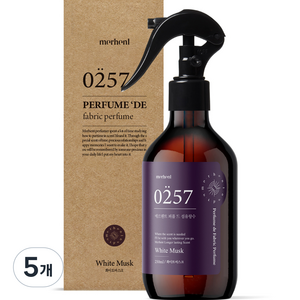 메르헨트 퍼퓸 드 섬유향수, 화이트머스크, 250ml, 5개