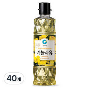 청정원 카놀라유, 500ml, 40개