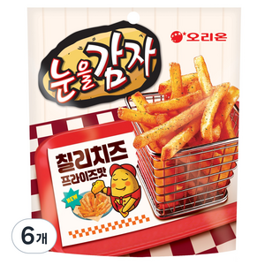 오리온 눈을감자 칠리치즈 프라이즈, 96g, 6개