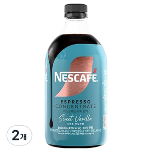 네스카페 에스프레소 커피 원액 스위트 바닐라향, 2개, 1개입, 500ml