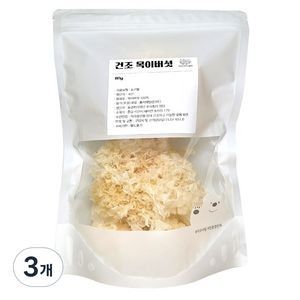 하진이네 버섯뜰에 건조 흰목이버섯, 3개, 80g