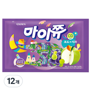마이쮸 필로우 포도 사과 츄잉캔디, 720g, 12개
