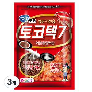 토코텍 7 향붕어전용 어분콩알떡밥, 400g, 3개