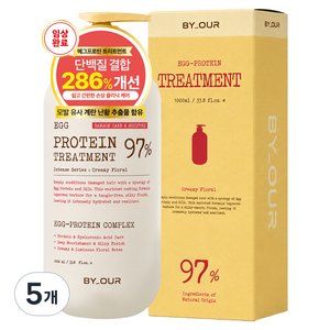 바이아우어 계란 단백질 헤어팩 트리트먼트, 5개, 1L