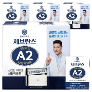 세브란스에이투 전용목장 단백우유, 125ml, 48개