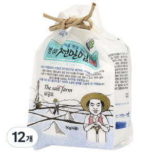 더솔트팜 여름 햇살 담은 명품 천일염 가는 입자, 1kg, 12개