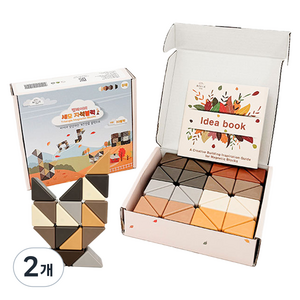 벨베이비 자석블럭 세모 3.5cm 32p, 우드, 2개