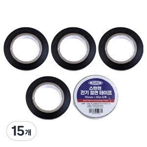 스탠맨 전기절연테이프 19mm x 10m, 15개