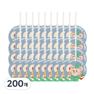 홀리데이베어 택, 혼합색상, 200개