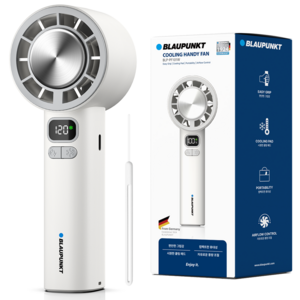 블라우풍트 에어튠 120단 초경량 아이스 쿨링 BLDC 핸디 휴대용 손 선풍기, 화이트, BLP-PF101W