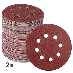 OON 8홀 밸크로 그라인더 원형사포 800방 125mm 100p, 2개