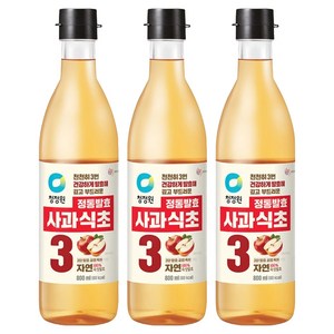 청정원 정통 사과 식초, 800ml, 3개