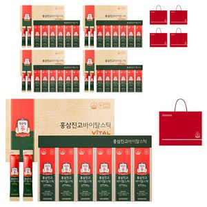 정관장 정품 홍삼진고바이탈스틱 + 쇼핑백, 300g, 5개