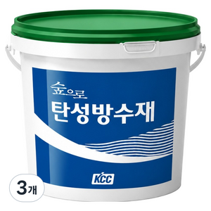 KCC숲으로 탄성방수재 페인트, 녹색, 4kg, 3개