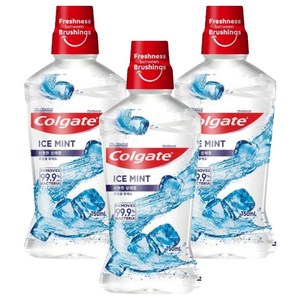 콜게이트 마우스워시 아이스 민트, 750ml, 3개