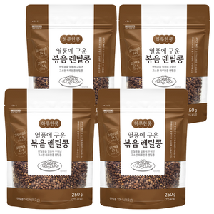 하루한콩 열풍에 구운 볶음 렌틸콩, 250g, 4개