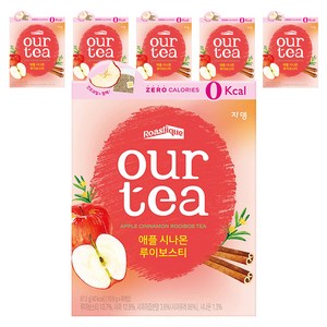 아워티 애플 시나몬 루이보스티, 10.9g, 8개입, 6개