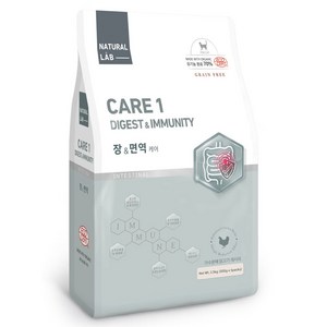 네츄럴랩 고양이 케어1 유기농 기능성 사료, 장건강/유산균, 2.5kg, 1개