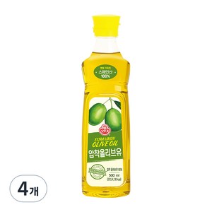 오뚜기 엑스트라버진 올리브유, 500ml, 4개