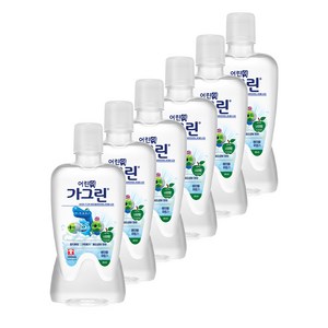 가그린 어린이용 구강세정제 딸기향 랜덤발송, 380ml, 6개