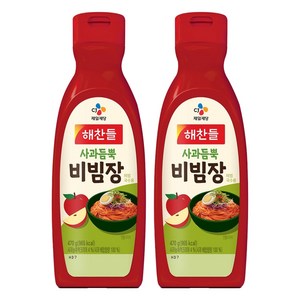 해찬들 사과듬뿍 비빔장, 470g, 2개