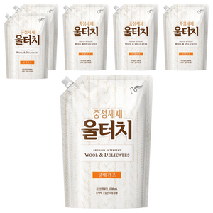 울터치 중성세제 리필, 1.3L, 6개