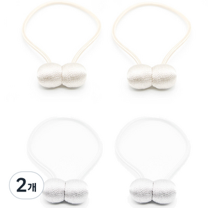 윈샵 타이백 2종 x 2p 세트, 2개, 화이트 + 아이보리
