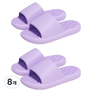 블럭마트 욕실 구멍송송 물빠짐 지압욕실화, 퍼플, 8개